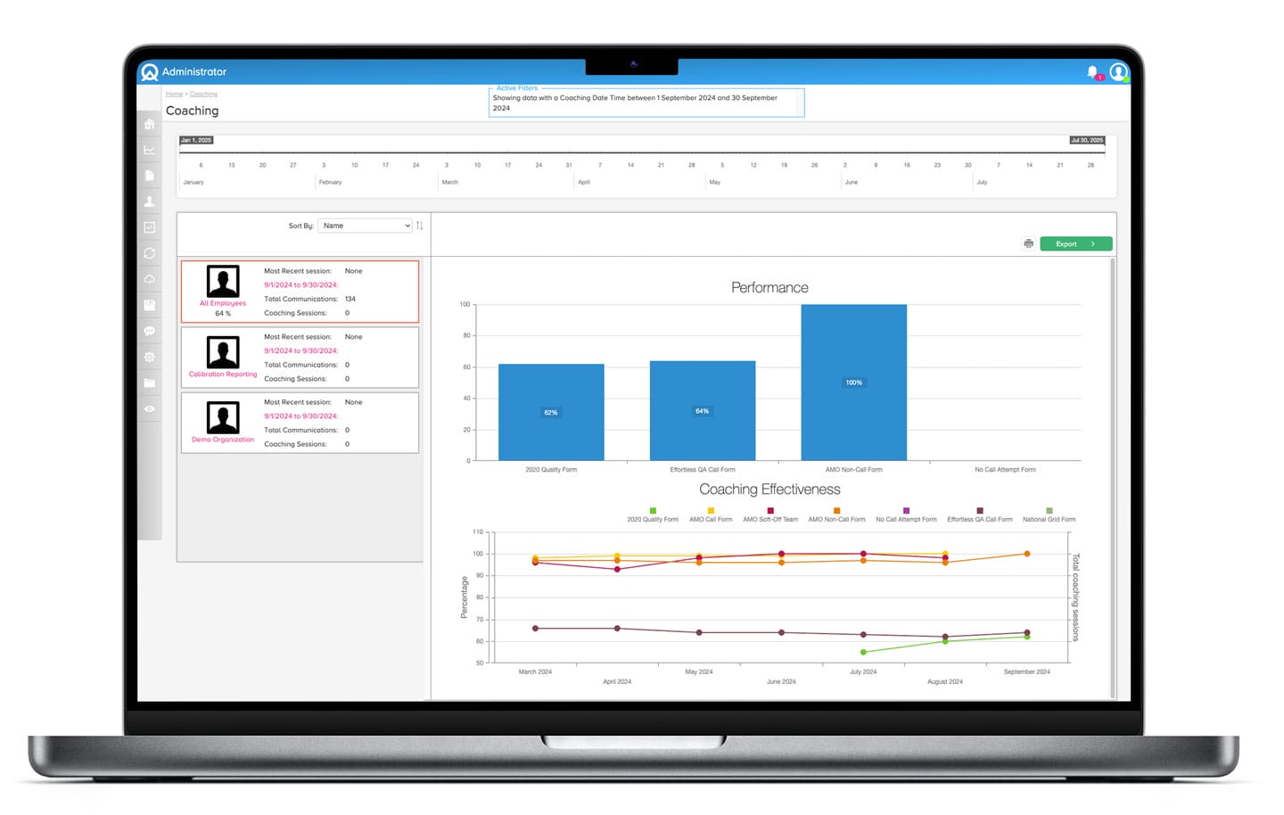 coaching module call center qa software EvalidateQA