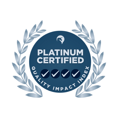 Platinum Certified call center QA by BPA Quality. Best-in-Class Excellence<br />
Your contact center is fully optimized and predictive — achieving 35–40% faster resolution, 30–40% CSAT gains, and industry-leading QA and coaching ROI. This level represents the highest standard for contact center performance.